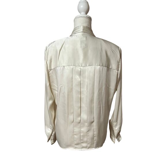 JG HOOK Women’s Plus Size 10 Ivory Double Breasted Blazer Blouse Cuff Sleeve - Picture 3 of 9